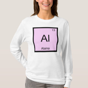 Camiseta Alaina Nome Química Elemento Tabela Periódica