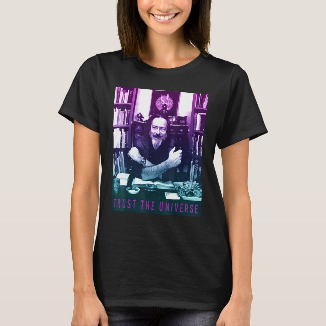 Camiseta Alan Watts Gradient Photo Trust, O Universo (Frente)