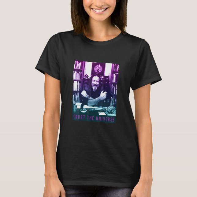 Camiseta Alan Watts Gradient Photo Trust, O Universo (Frente)