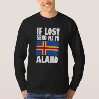 Camiseta Aland Flag Design If lost send me to Aland Premiu