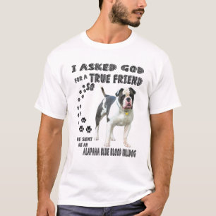 Camiseta Alapaha Blue Blood Bulldog Citando a Mãe Pai Cost
