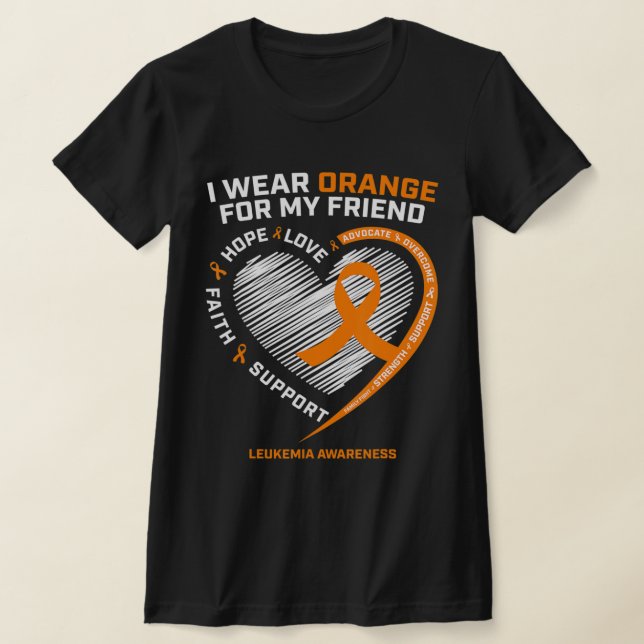 Camiseta Alaranjamento da Leucemia Laranja Presentes Amigos (Postura )