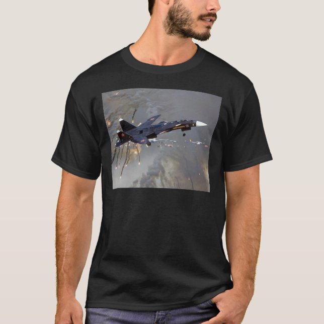 CAMISETA ALARGAMENTOS DEIXANDO CAIR DO RUSSO SUKOI SU-35 (Frente)
