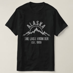 Camiseta Alasca A Última Fronteira Est 1959 Montanhas Natur