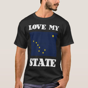 Camiseta Alasca, Estado De Vintage Dos EUA, Bandeira De Uma