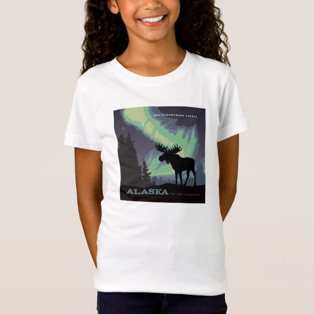 Camiseta Alasca | Luzes de Norte Moose (Frente)