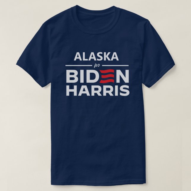 Camiseta Alasca para Biden Harris (Frente do Design)
