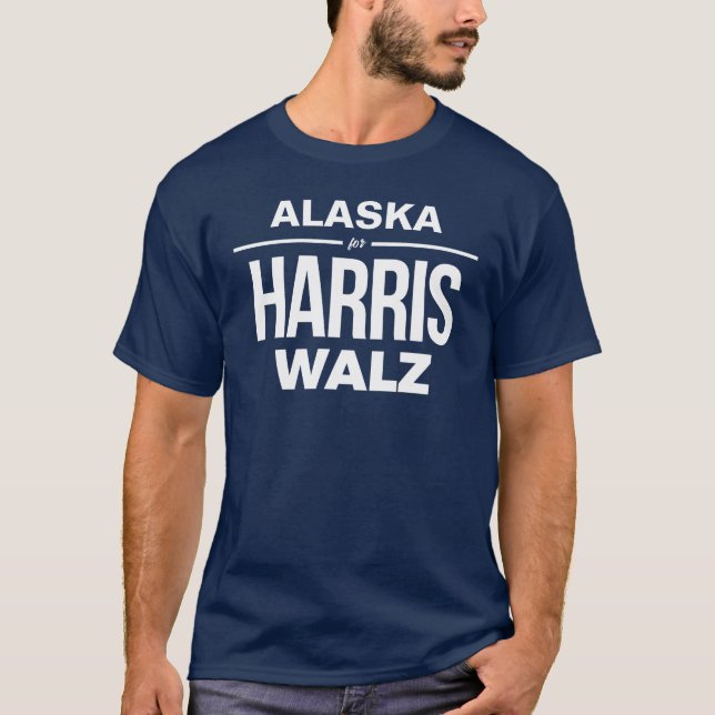 Camiseta Alasca para Harris Walz (Frente)