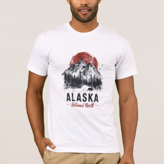 Camiseta Alasca Selvagem Norte Montanha Deserto Outdoor