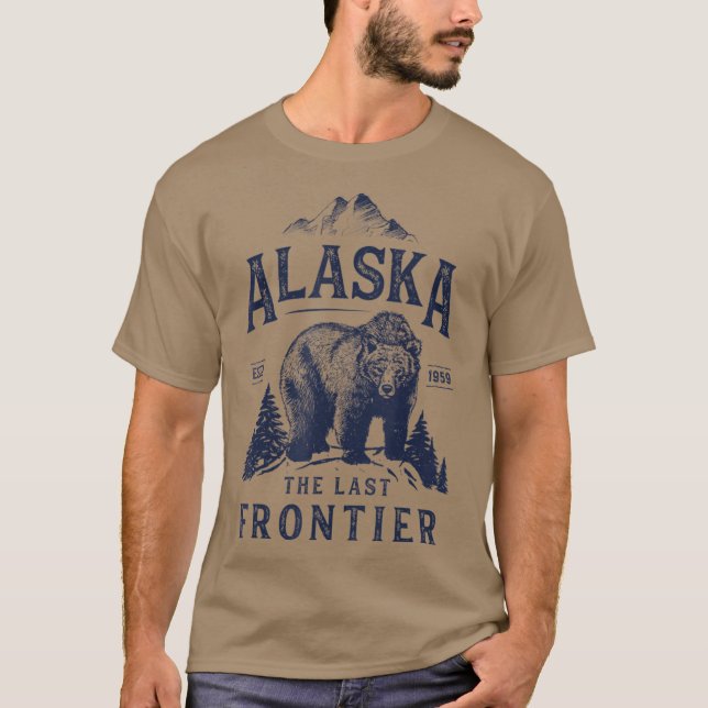 Camiseta Alasca: Última Fronteira De Homens Em Casa (Frente)