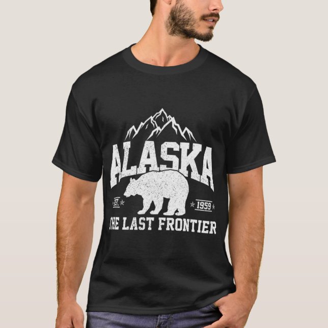 Camiseta Alaska, a última fronteira EST 1959, Grizzly Bear  (Frente)