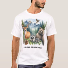 Alaska Adventure Watercolor Willife T-Shirt
