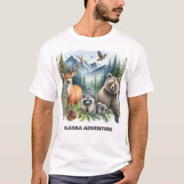 Camiseta Alaska Adventure Watercolor Willife T-Shirt