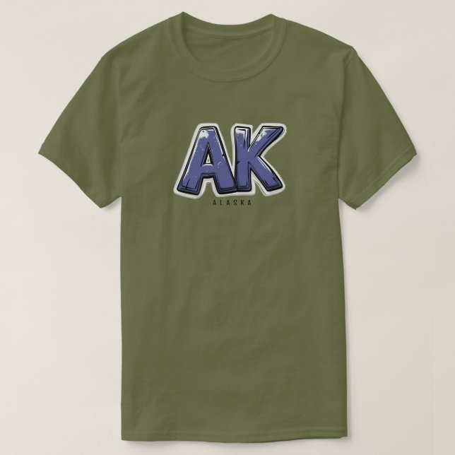 Camiseta Alaska AK (Frente do Design)