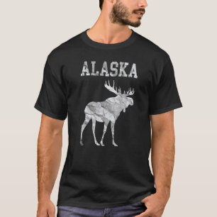Camiseta Alaska Alaskan Wildlife Moose Aurora Borealis