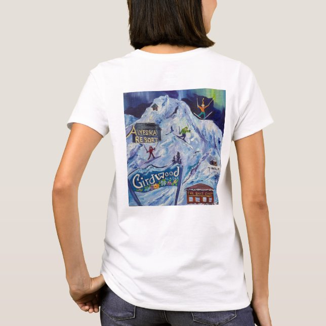 Camiseta Alaska Alyeska/t-shirt feminina Girdwood (Verso)