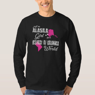 Camiseta Alaska Apenas Uma Garota Do Alasca Em Um Distrito