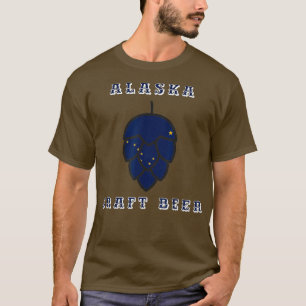 Camiseta Alaska Artesanato Beer State Flag Estados Unidos d