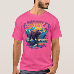 Camiseta Alaska Aurora Borealis Nature Art Para Campos E