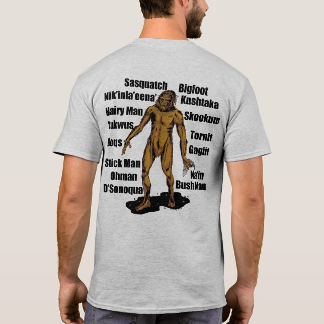 Camiseta Alaska Bigfoot no granito (Verso)