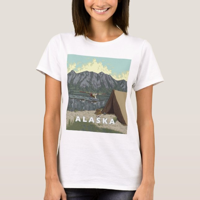 Camiseta Alaska Bush Plane Souvenirs (Frente)