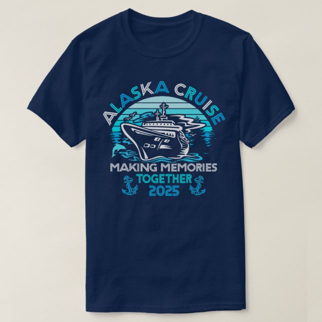 Camiseta Alaska Cruise 2025 Matching Family Group Alaska Cr (Frente do Design)