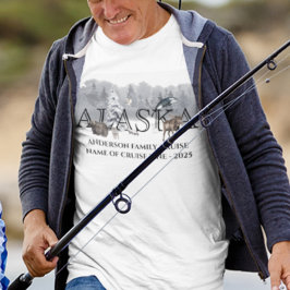 Camiseta Alaska Cruise, Cruzando, Personalização Da Bear Mo