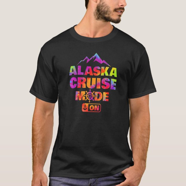 Camiseta Alaska Cruise Mode Tie Dye Family Amigos e Grou (Frente)
