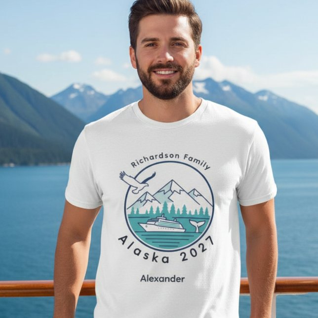 Camiseta Alaska Cruise Ship Family Trip T-Shirt (Alaska cruise group tshirts)