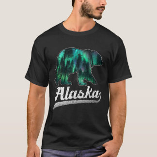 Camiseta Alaska Day Northern Lights Souvenir Wildlife Lover