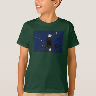 Camiseta Alaska Eagle E Flag