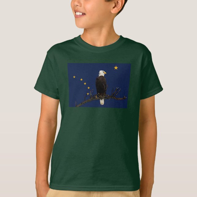 Camiseta Alaska Eagle E Flag (Frente)
