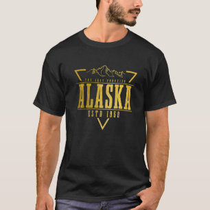 Camiseta Alaska Est 1959 Última Fronteira Montanhas Vintag