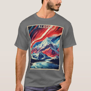 Camiseta Alaska Estados Unidos Starry Night Aurora Boreal V