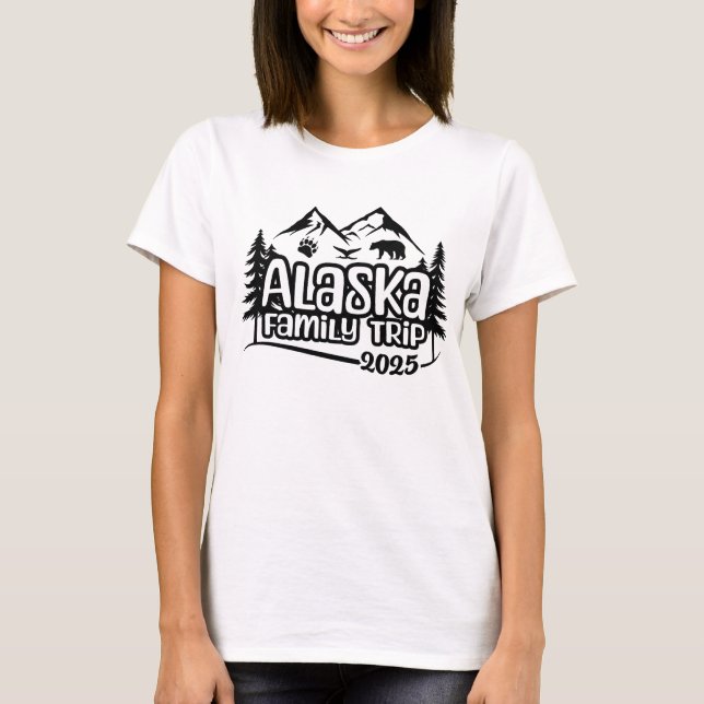 Camiseta Alaska Family Cruise, vacation, 2025, Alaska Trip (Frente)