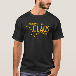 Camiseta Alaska Flag Santa Claus Para O Congresso Dos Eua