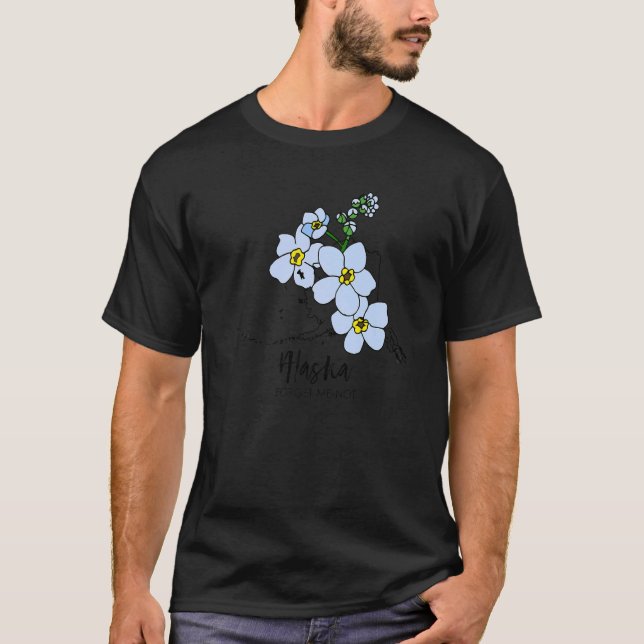 Camiseta Alaska Forget Me Not Flower   (Frente)
