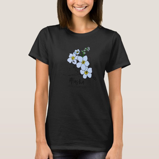 Camiseta Alaska Forget Me Not Flower   (Frente)