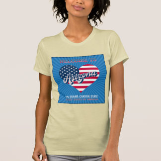 Camiseta Alaska Heart USA Flag  – 4th July Patriotic Alaska