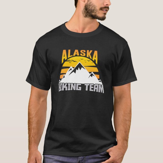 Camiseta Alaska Hiking Team Hiker Nature Hike (Frente)