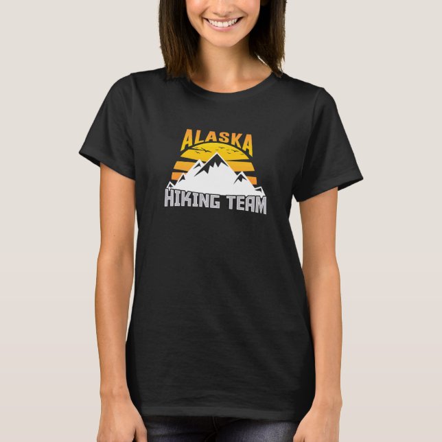 Camiseta Alaska Hiking Team Hiker Nature Hike (Frente)