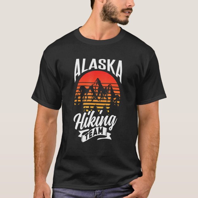 Camiseta Alaska Hiking Team Nature Hiker Hike (Frente)