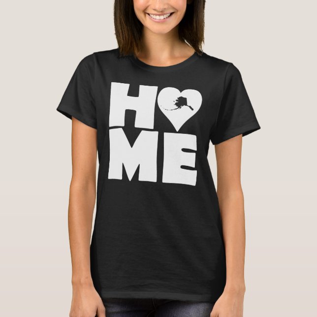 Camiseta Alaska Home Heart State Tees (Frente)