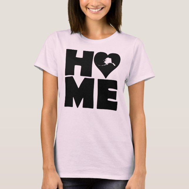 Camiseta Alaska Home Heart State Tees (Frente)