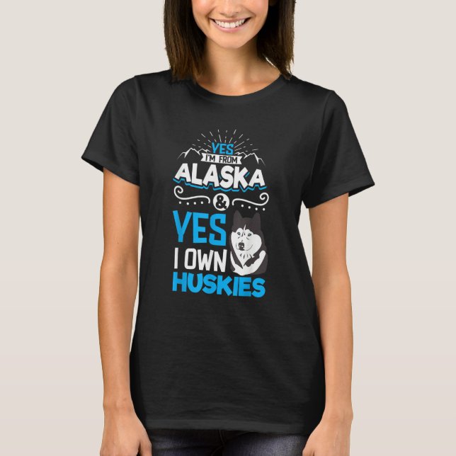 Camiseta Alaska husky sled dog racing and mushing 11 (Frente)