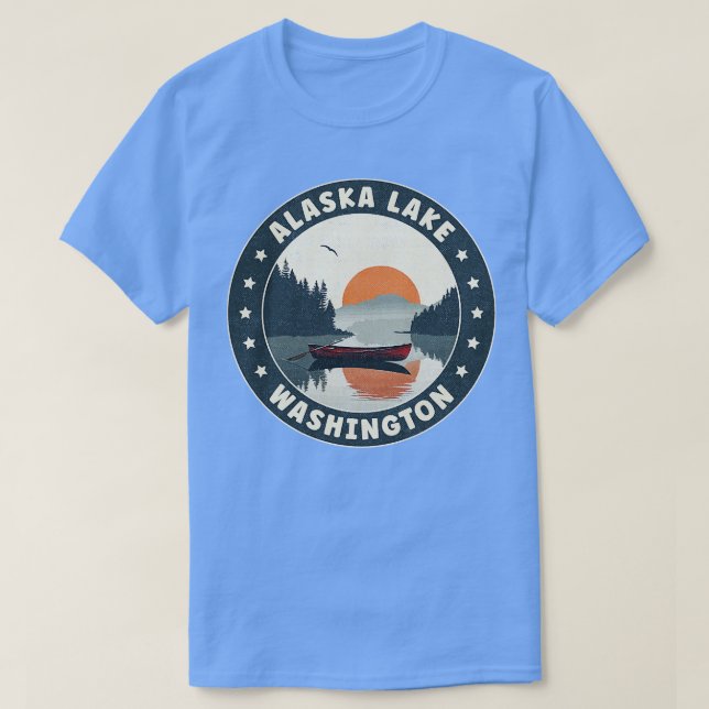 Camiseta Alaska Lake Washington Sunset TShirt (Frente do Design)