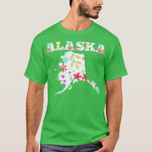 Camiseta Alaska Map Floral