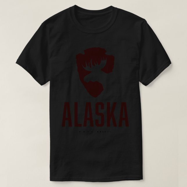 Camiseta Alaska Moose Brown (Frente do Design)