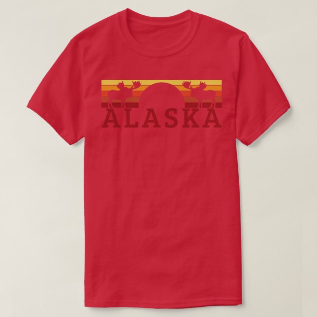 Camiseta Alaska Moose Vintage (Frente do Design)
