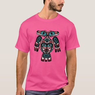 Camiseta Alaska Nativo Índio Americano Tlingit Águia Urso C